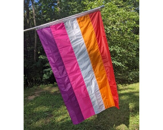 Queer Made, Handmade 5 Stripe Lesbian Pride F...