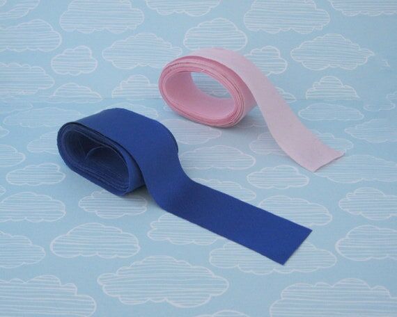 10 metres bias binding - baby pink - royal bl...