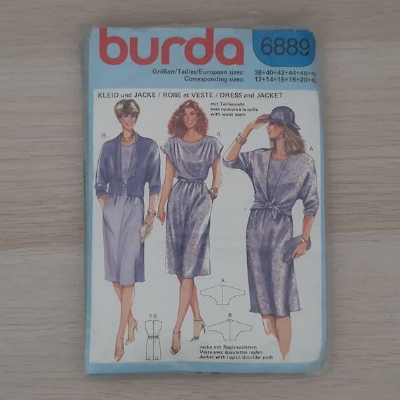 Burda Style 6889 Dress and jacket sewing patt...