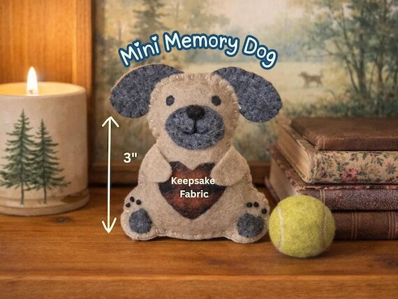 Mini Memory Dog Sewing Pattern, Felt Keepsake...