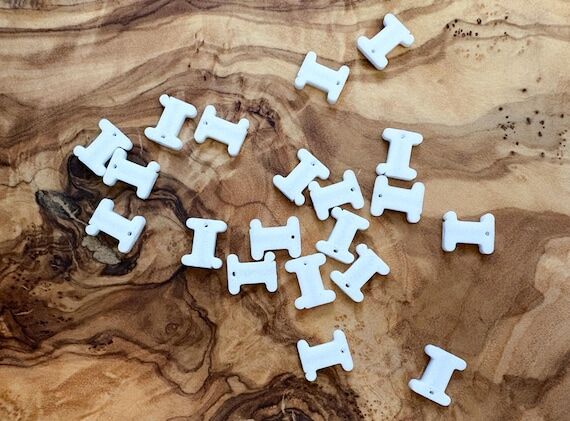 20 pc Mini Floss Bobbin Beads, DIY Craft Supp...
