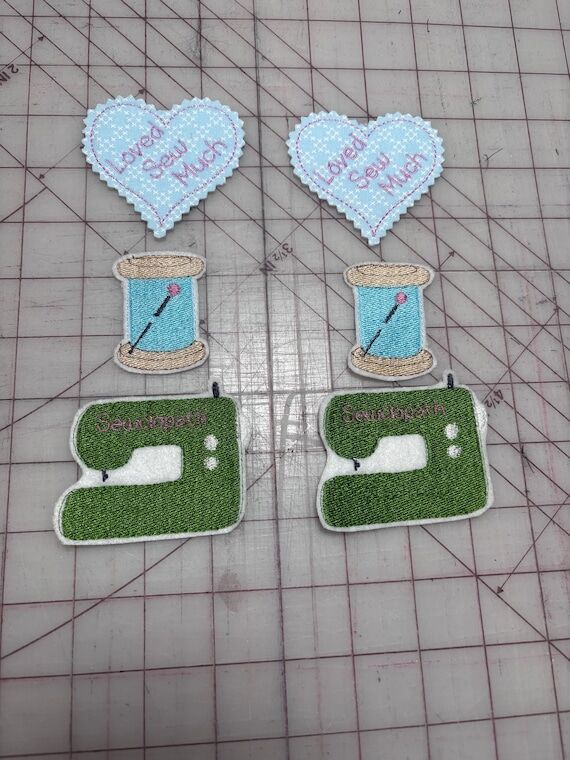 Sewing Patch Set of 3 Loved Sew Much Heart, S...