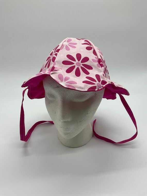 Cotton Bucket Sun Hat: Reversible Crushable D...