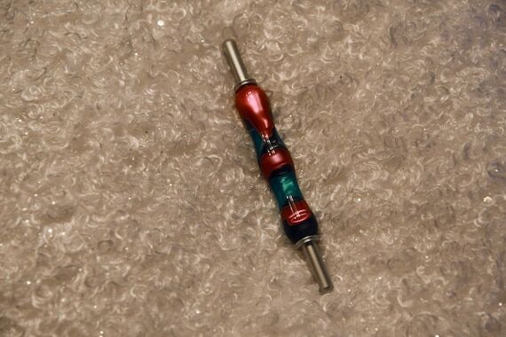 Hand Turned Seam Ripper | Red & Teal Acrylic ...