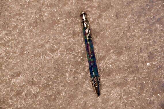 Handcrafted Resin Pen with Paw Print Accents ...