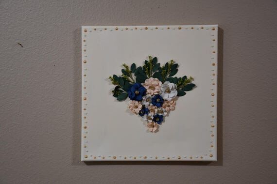 Blushing Bloom Heart – Handmade 3D Floral C...