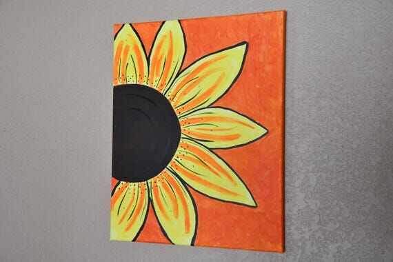 Sunshine Bloom – Original Sunflower Acrylic...