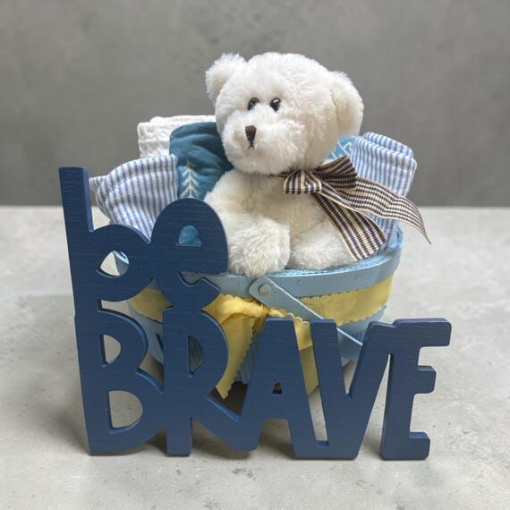 Baby Boy Gift Basket, Handmade Flannel Blanke...
