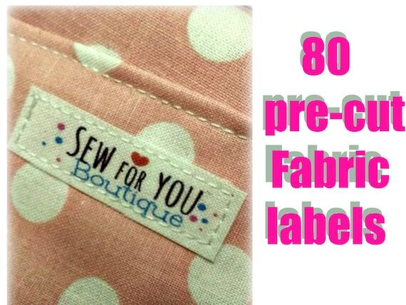 80 Personalized Iron-On Fabric Labels, Custom...