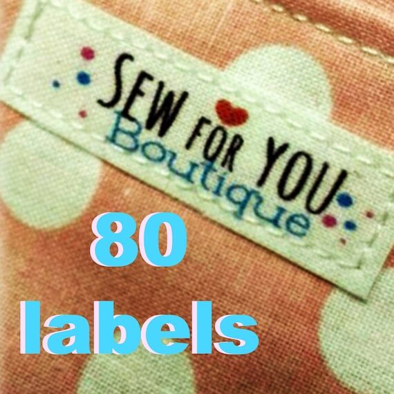 80 Iron On Fabric Labels 1.5" (No Social Media) 0.5&quot...