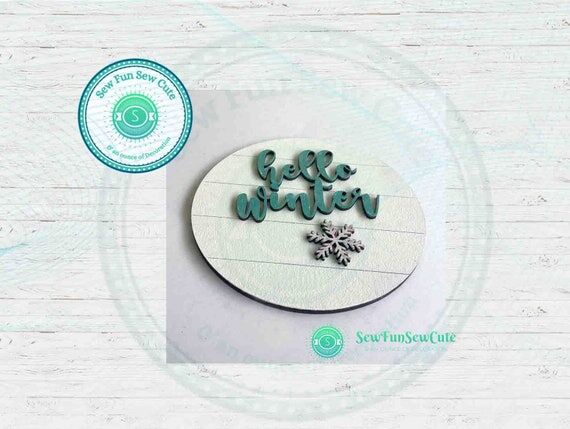 Seasonal Sign Insert: Hello Winter, Birthday,...