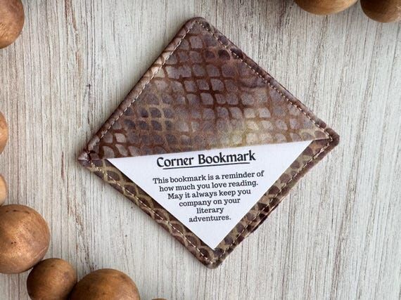 Brown Bookmark for Readers, Unique Bookish Me...
