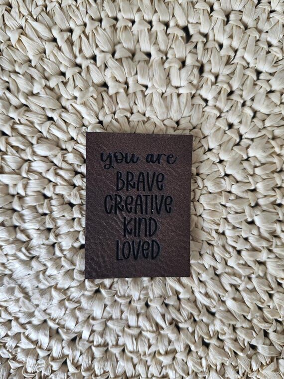 You Are Affirmation Sewing Label, You Are Bra...