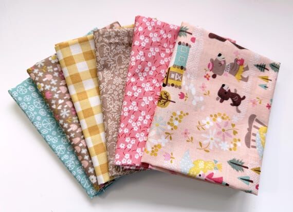 Baby Girl Fat Quarter Bundle of 6 Fabrics - G...