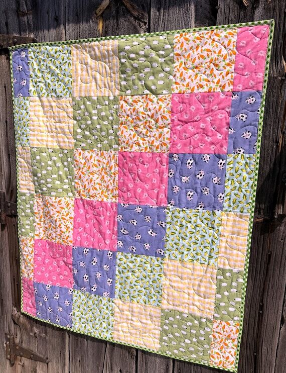 Farm Baby Quilt KIT Precut Fabrics and Patter...