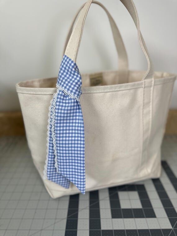 Coastal Tote Sash | Preppy Bag Scarf | Boat T...