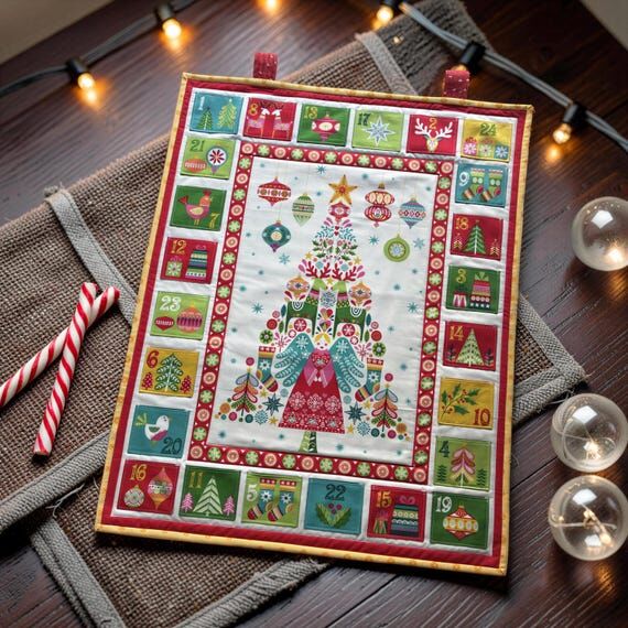 Christmas Advent Calendar | Handmade Fabric A...