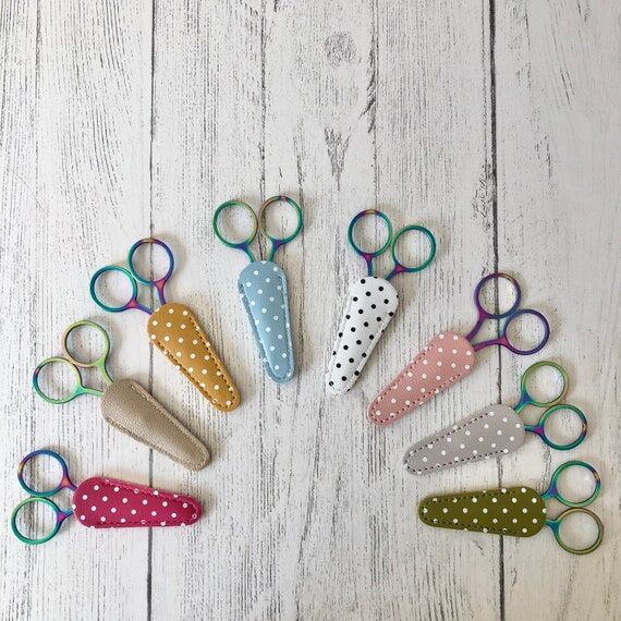 Faux leather scissor cover sheath protector...