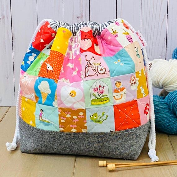 Patchwork Project Bag - Summer Vibes - large ...