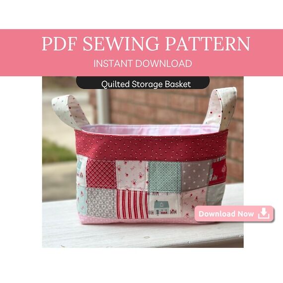 Quilted Fabric Storage Basket – Beginner-Fr...
