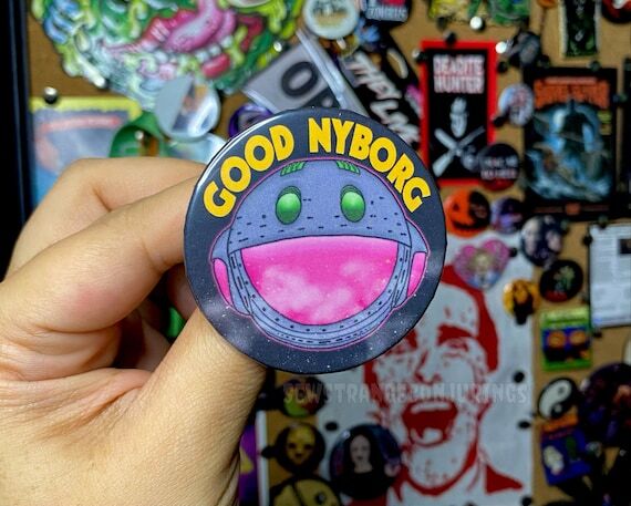 Good Nyborg Button Pin: Heavy Metal Fan Art (...