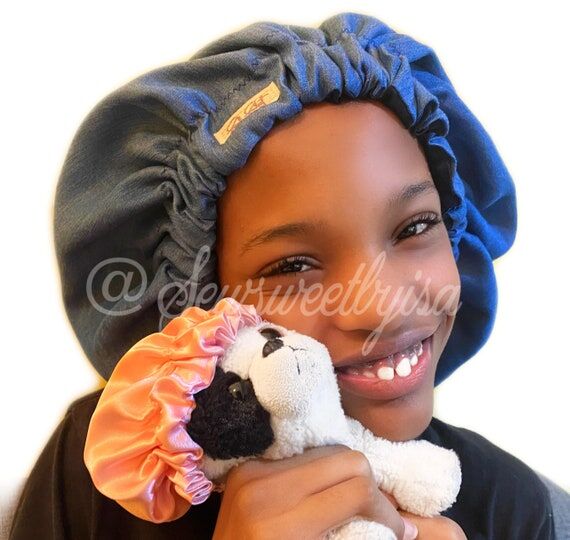 Reversible Kids Satin Bonnet, Handmade Sleep ...