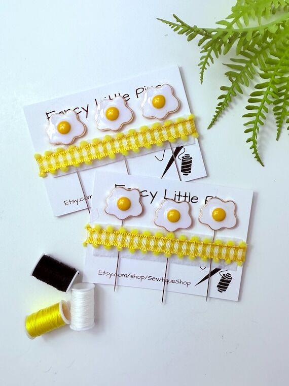 Egg-Shaped Sewing Pins: Handmade Decorative Q...