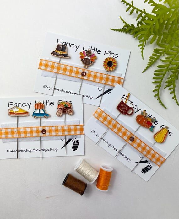 Thanksgiving Decorative Pin Set – Fall Quil...