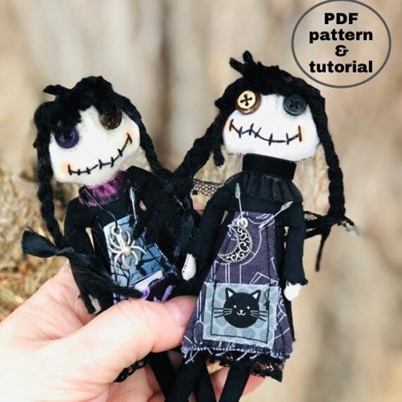 Goth Girl Doll Sewing Pattern: 6" Mini G...