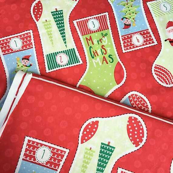 Christmas stockings panel/Victoria Luise/cot...