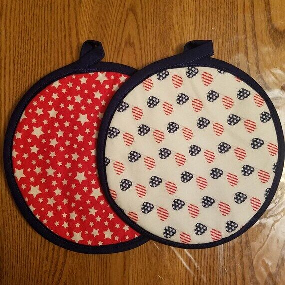 Handmade Set of Round Stars and Stripes Sungl...