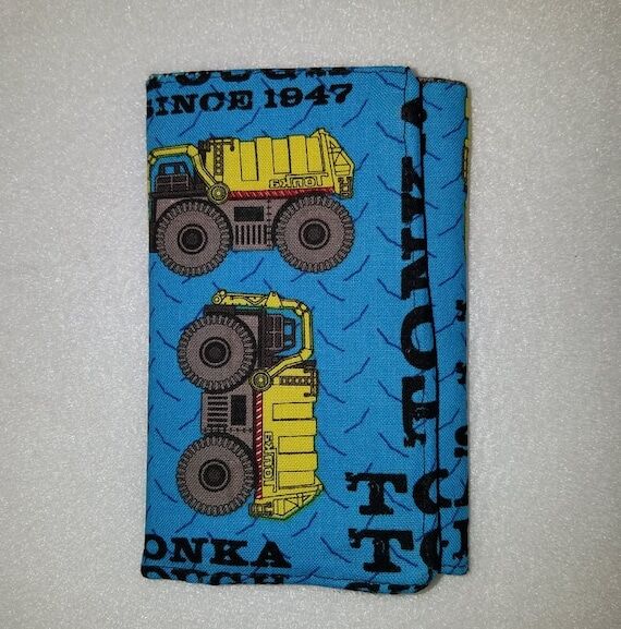 Handmade Kids Tri-Fold Tonka Truck Wallet...