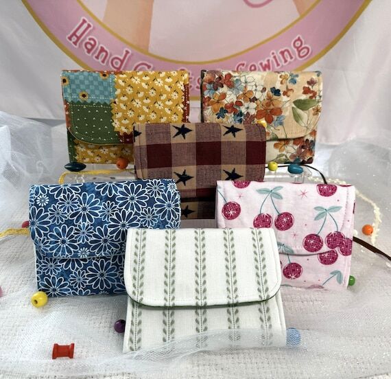 Handmade Fabric Wallet - Wallet Card Holder -...