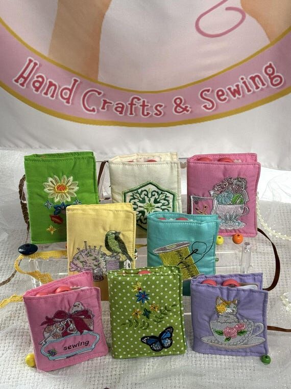 Embroidered Mini Sewing Kit, Handmade Travel ...
