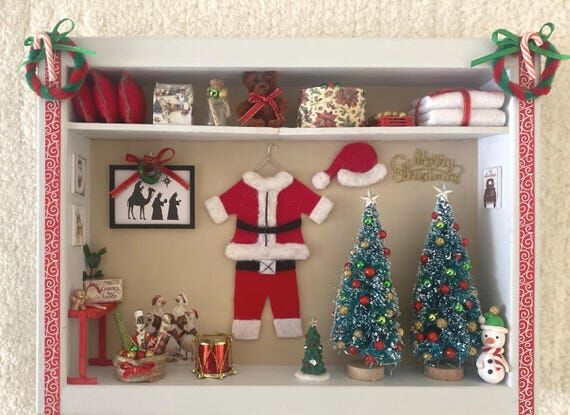 Handmade Santa's Workshop Shadow Box – Mini...