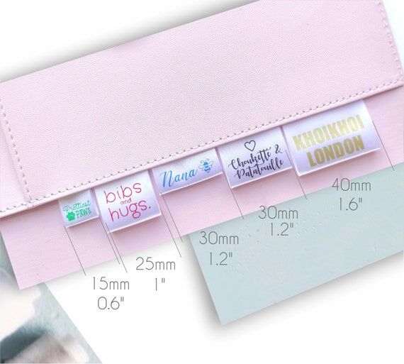 100 Custom Fabric Clothing Labels — Fold-Ov...