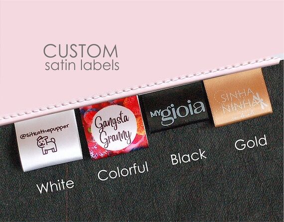 100 Custom Satin Clothing Labels — Fold‑O...