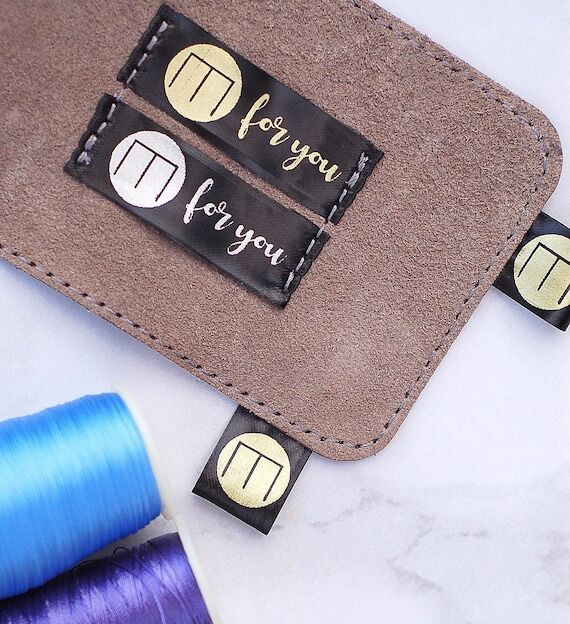 100 Black Satin Clothing Labels — Personali...