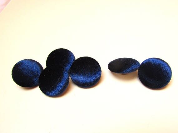 Handmade Navy Blue Velvet Buttons: DIY Sewing...