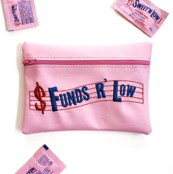 Funds R' Low Pink Zipper Pouch | Faux Leather...