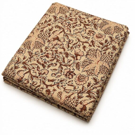 Hand Block Print Cotton Fabric, Jaipur Botani...