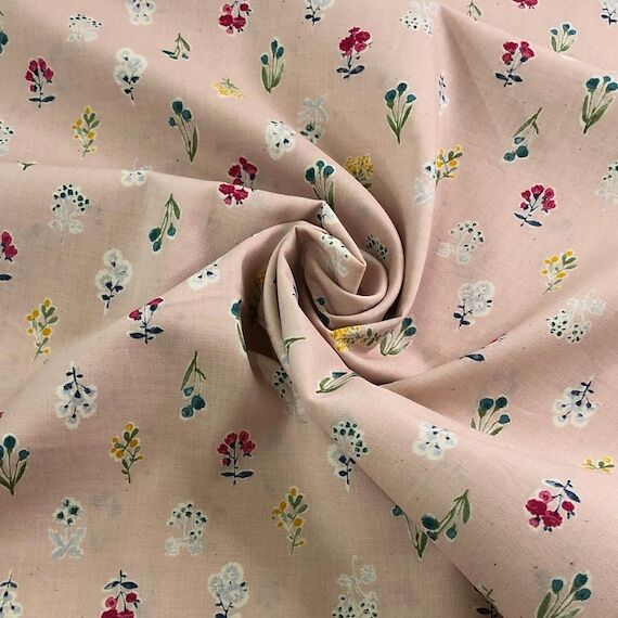 Sevenberry Floral Cotton Fabric, Pink Ground,...