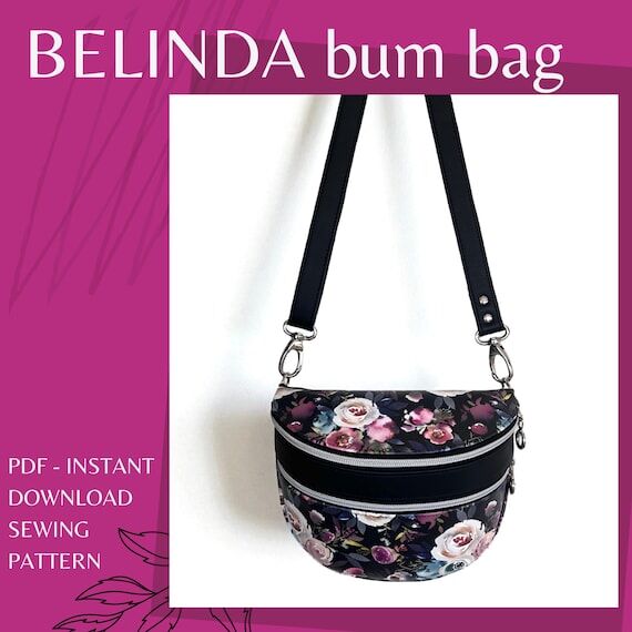 BELINDA bum bag sewing pattern, fanny pack, w...