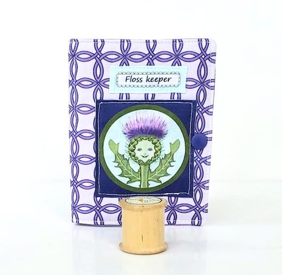 Handmade Thread Bed Wallet, Thistle Girl Flos...