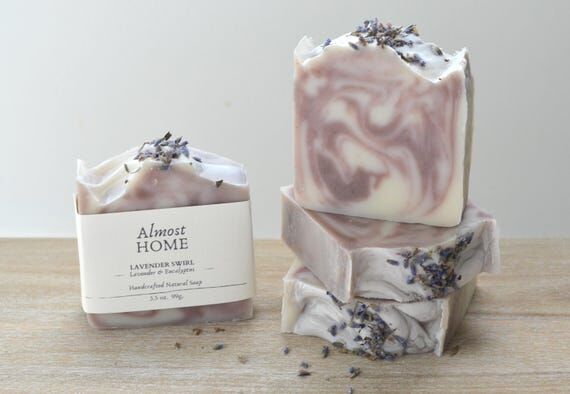 Lavender Swirl Soap Bar | Eucalyptus, Shea Bu...