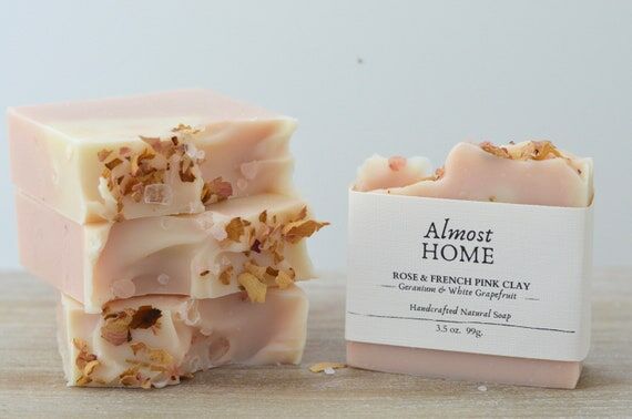 Rose & French Pink Clay Soap Bar | Geranium W...