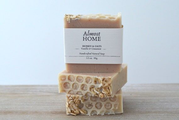 Honey Oat Soap Bar: Vanilla Cinnamon Scent, N...