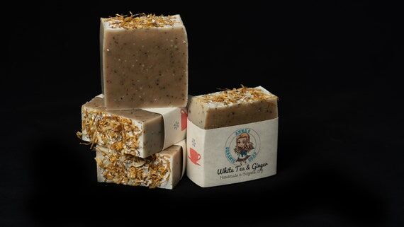 White Tea and Ginger Handmade Exfoliating Soa...