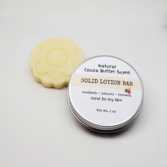 Unscented Cocoa Butter Solid Lotion Bar: Natu...