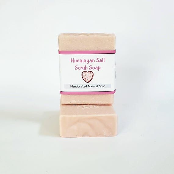 Himalayan Salt & Rose Clay Scrub Soap Bar –...